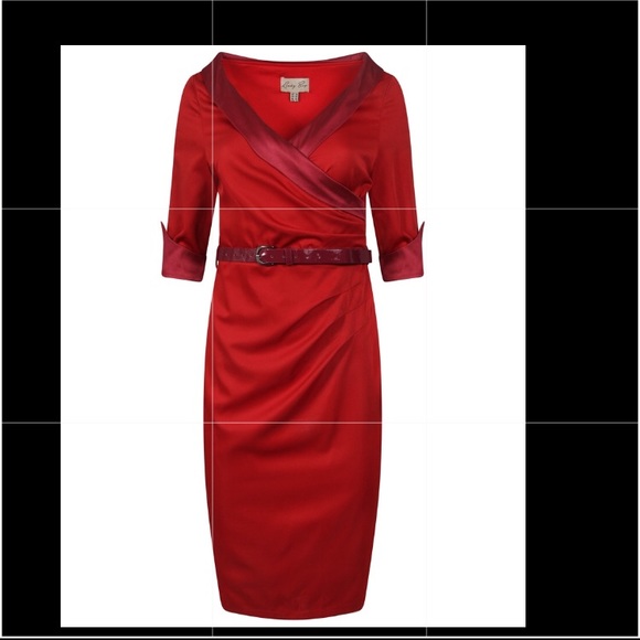 Red Lindy Bop Evadine Dress - Picture 3 of 3